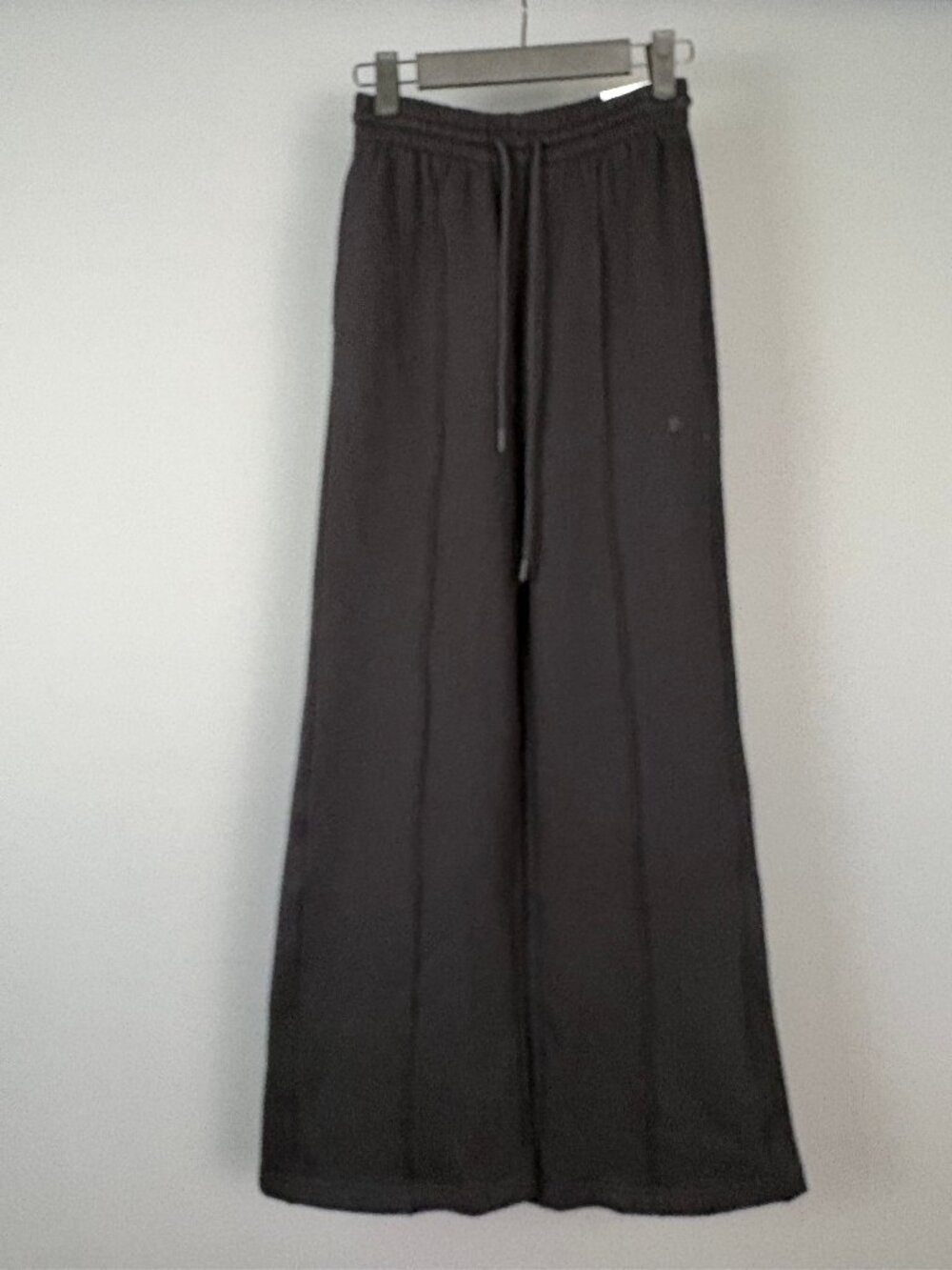 NWT PINK Victoria’s Secret Ivy Fleece Wide Leg Pants XS Black